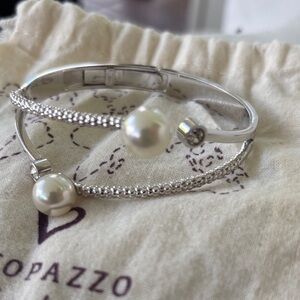 PAZZO Silver Bracelet with Pearls